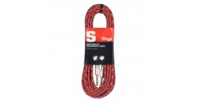 STAGG SGC3VT RD Готовий інструментальний кабель 6.3-6.3, 3м.