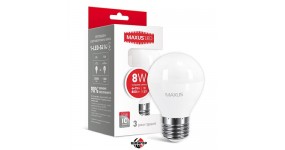 MAXUS 1-LED-5414 Лампа світлодіодна G45 F 8W 4100K 220V E27