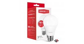 MAXUS 1-LED-561-P Лампа світлодіодна A60 10W 3000K 220V E27