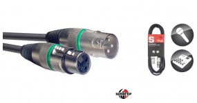 STAGG SMC6GR Готовий мікрофонний кабель XLR-XLR, 6м.